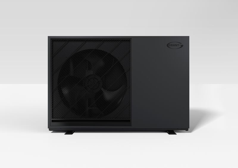 Grant has recently launched its next generation Aerona R290 air to water air source heat pump, available in five models with outputs of 4 kW – 16 kW. Pictured is the Grant Aerona R290 4kW air to water, air source heat pump