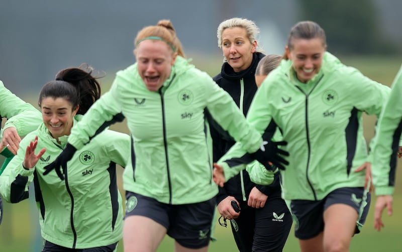 The Irish team in training. Photograph: Ryan Byrne/Inpho