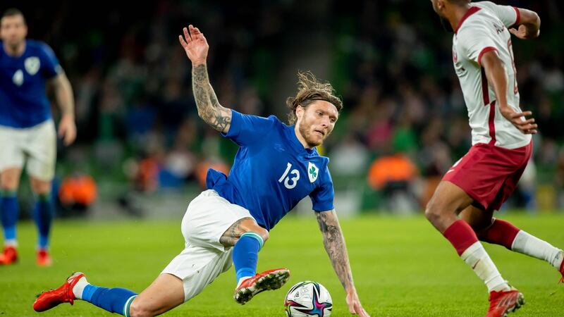 Jeff Hendrick in action during the friendly international against Qatar. Photograph: Morgan Treacy/Inpho