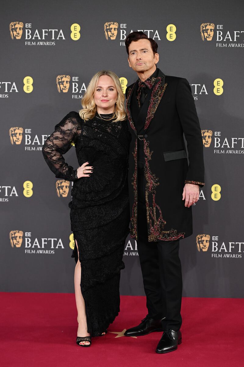 Baftas 2025: Georgia and David Tennant. Photograph: Kate Green/Getty Images