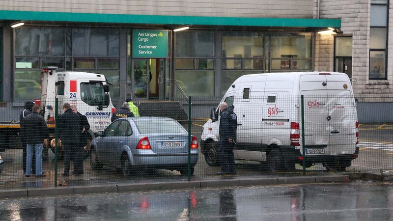 The security cash in transit van in the cargo area of Dublin Airport this following the tiger kidnapping. Photograph: Colin Keegan/Collins Dublin