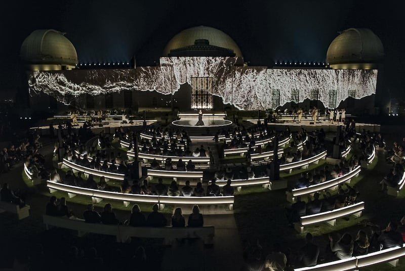 One Night Only: Adele performs at the Griffith Observatory in Los Angeles. Photograph: CBS via Getty