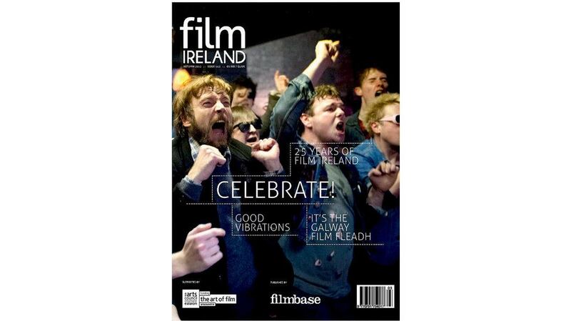 The last print issue of Film Ireland (centre) and two of the magazines from its 25-year back catalogue