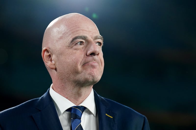 FIFA president Gianni Infantino. Photograph: Zac Goodwin/PA