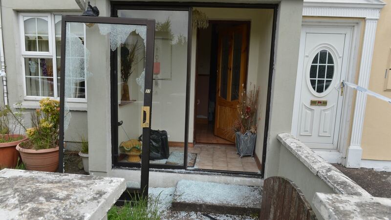 The scene of the  shooting in Hollyhill, Cork, early on  Sunday morning. Photograph:  Michael Mac Sweeney/Provision