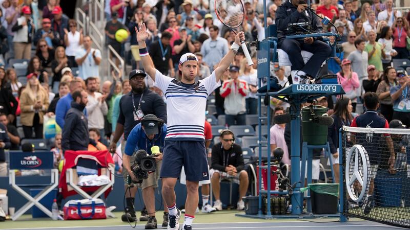 Diego Schwartzman is through to the US Open quarter-finals after a four set win over Lucas Pouille. Photograph: Ben Solomon/NYT