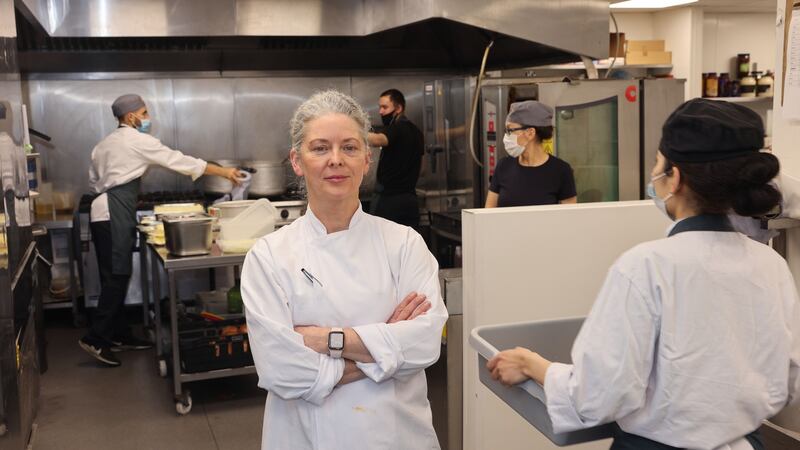 Dr Mary Farrell, executive head chef at Morton’s food production kitchen in Ranelagh, Dublin. Photograph: Dara Mac Dónaill