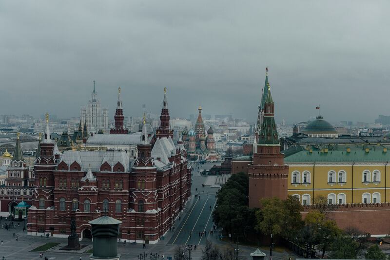  A view of Moscow in October 2022. Several fake news organisations, experts say, represent a technological leap in the Kremlin’s efforts to find new platforms to dupe unsuspecting American readers. Photograph: Nanna Heitmann/New York Times
                      