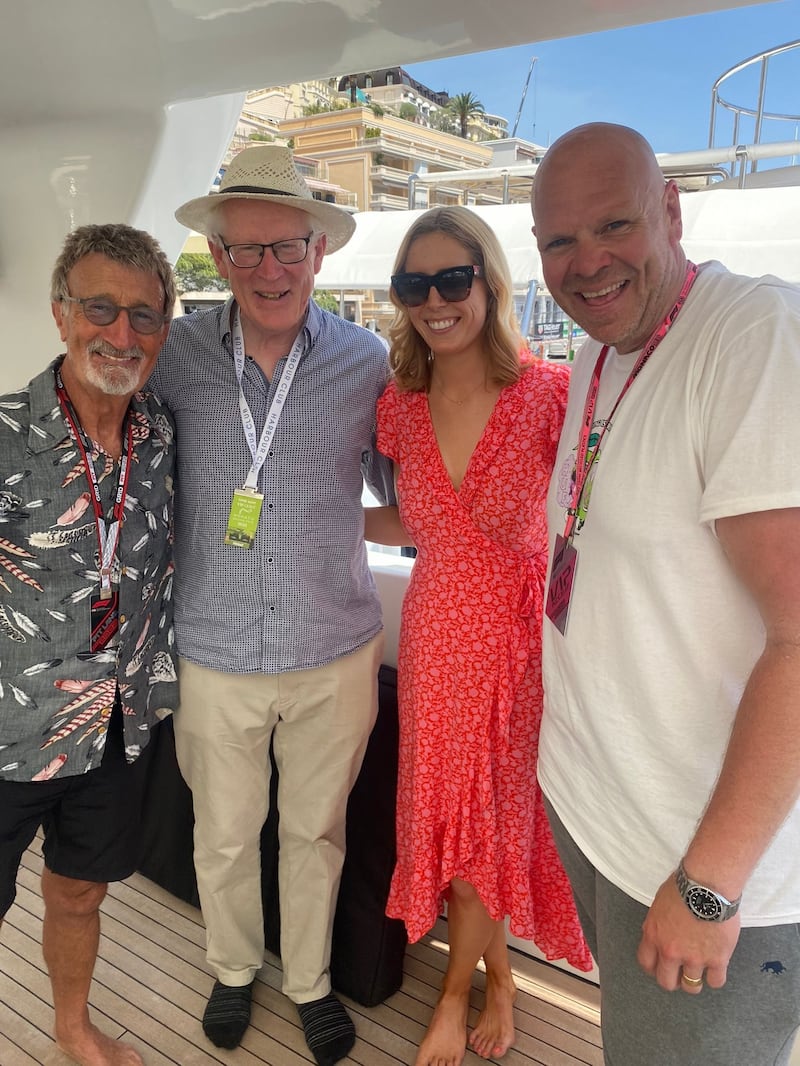 Eddie Jordan with Martin McCarthy, Caroline McCarthy and chef Tom Kerridge