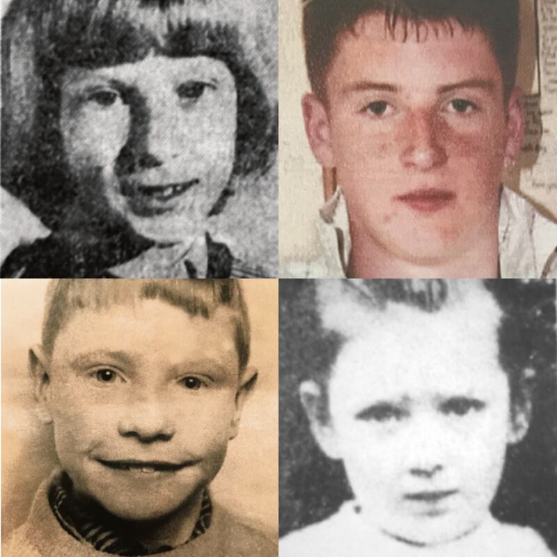 Children of the Troubles (clockwise from top left): Lesley Gordon, Michael McIlveen, Paula Strong and Patrick Rooney