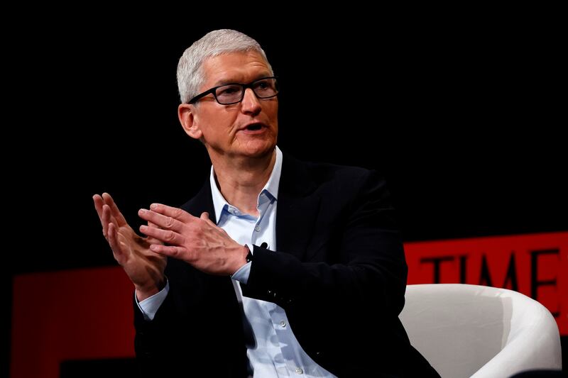 Tim Cook, CEO of Apple.  Photograph: Jemal Countess/Getty Images 