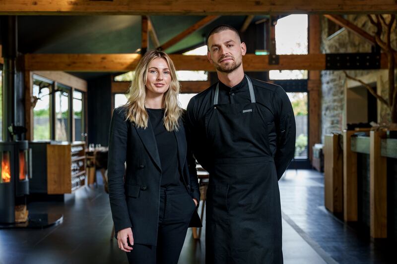 Chef owner Danny Africano and restaurant manager Molly Keane at Lignum in Co Galway. Photograph: Tristan Hutchinson