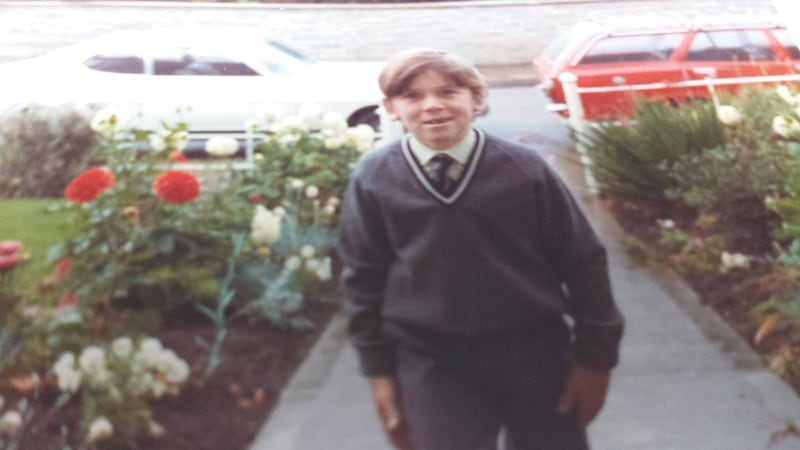 Mark Clancy in his Belvedere College uniform