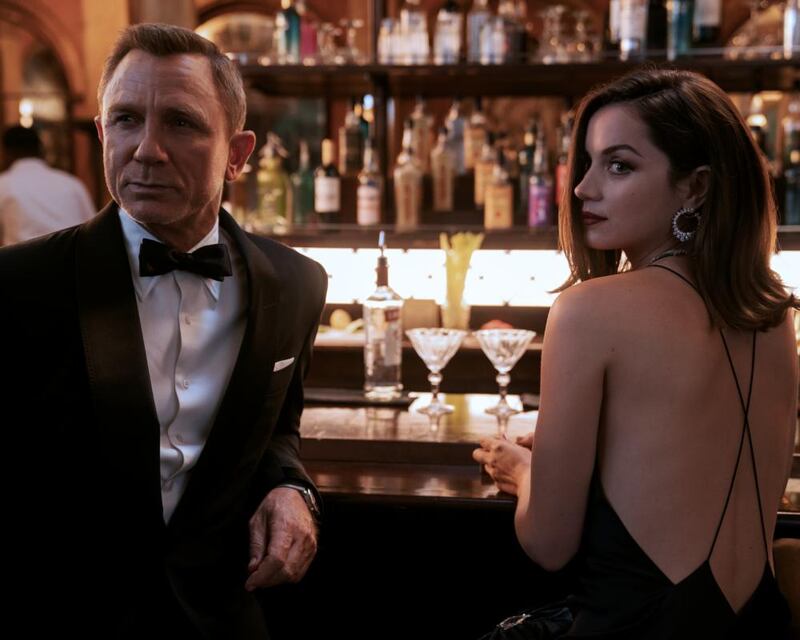 James Bond (Daniel Craig) and Paloma (Ana de Armas) in No Time to Die. Photograph: Nicola Dove