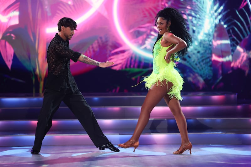 Dancing with the Stars: Yasmin Seky with Simone Arena. Photograph: Kyran O'Brien/RTÉ