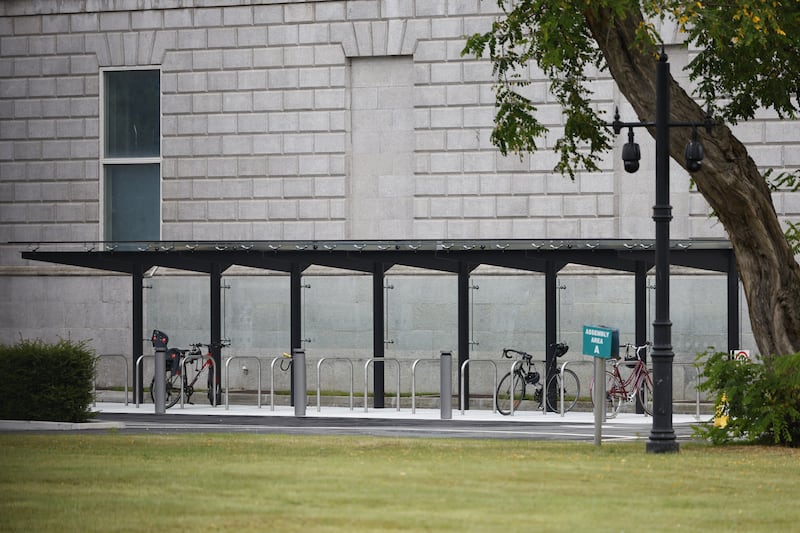 The bike shed on the Merrion Square side of at the Dáil. Photograph: Nick Bradshaw