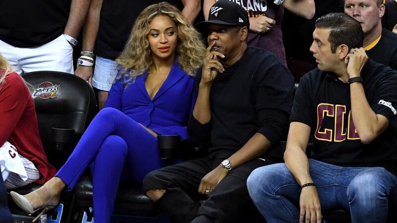 Beyonce and Jay Z attend Game 6 of the 2016 NBA Finals between the Cleveland Cavaliers and the Golden State Warriors at Quicken Loans Arena on June 16, 2016 in Cleveland, Ohio. Photograph: Getty