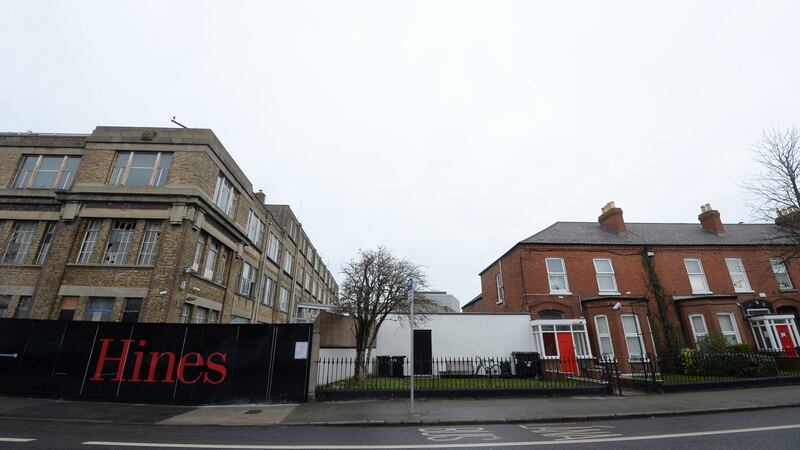 Hundreds of objections are expected to be lodged with An Bord Pleanála this week against US property group Hines’ plans for the former Player Wills factory site on the South Circular Road, Dublin. Photograph: Dara Mac Dónaill