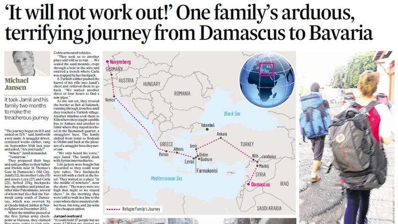 The Irish Times report on the family’s escape from Syria, on September 15th, 2015