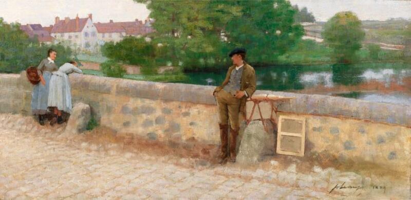 On the Bridge at Grez (1884) by John Lavery. Photograph: National Gallery of Ireland