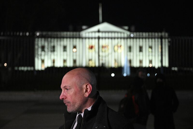 Josh Paul, a former civil servant in the political-military affairs bureau at state, resigned in protest in October over Biden's policy on Israel. Photograph: Brendan Smialowski/AFP via Getty Images