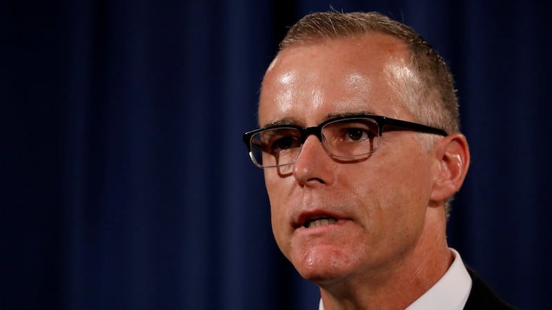 Former acting FBI director Andrew McCabe has written a new book called ‘The Threat: How the FBI Protects America in the Age of Terror and Trump’. File photograph: Aaron P Bernstein/Reuters