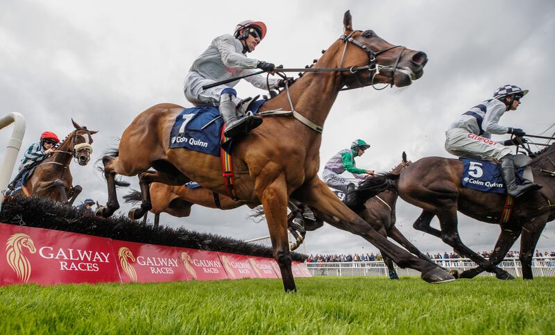 Paul Townend on Absurde during the race. Photograph: Inpho/James Crombie