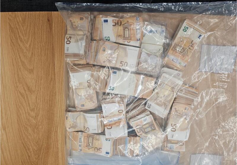 The arrests were made on Wednesday during the course of “ongoing intelligence-led investigations” which resulted in €231,350 in cash also being seized. Photograph: An Garda Síochána