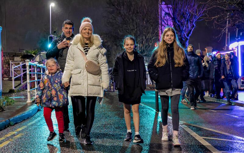 Families attend the NYF Dublin Fireworks Spectacular in Dún Laoghaire Harbour. Photograph: Allen Kiely