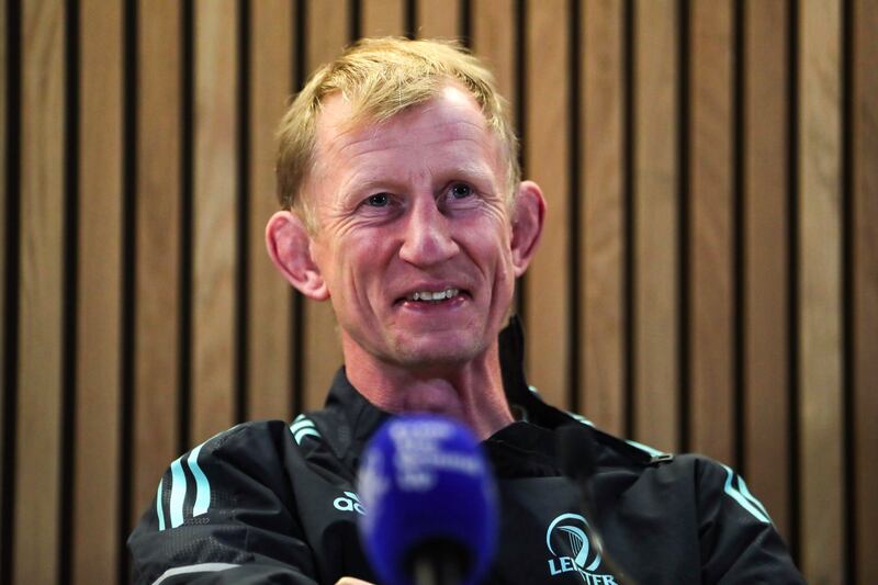 Leo Cullen speaks to the media on Friday. Photograph: Bryan Keane/Inpho