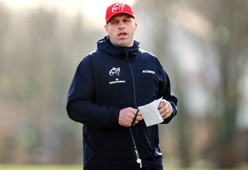 Munster defence coach Denis Leamy. Photograph: Tom Maher/Inpho