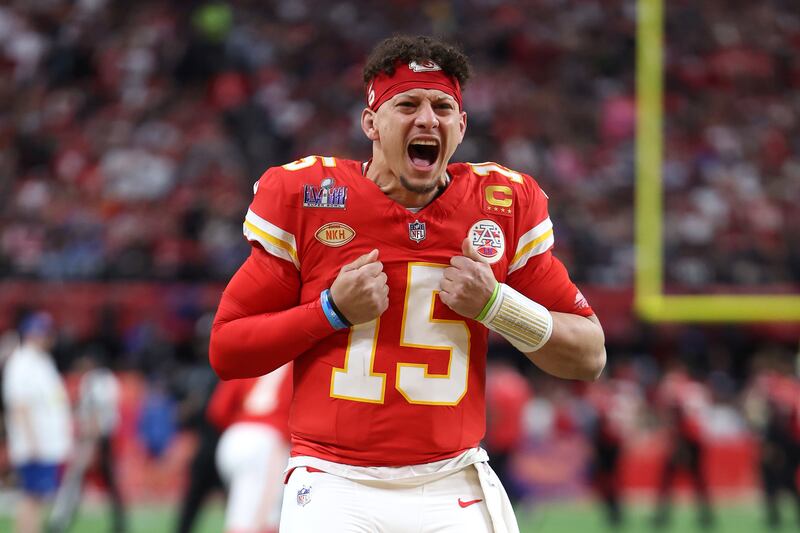 Kansas City Chiefs quarterback Patrick Mahomes. Photograph: Jamie Squire/Getty Images