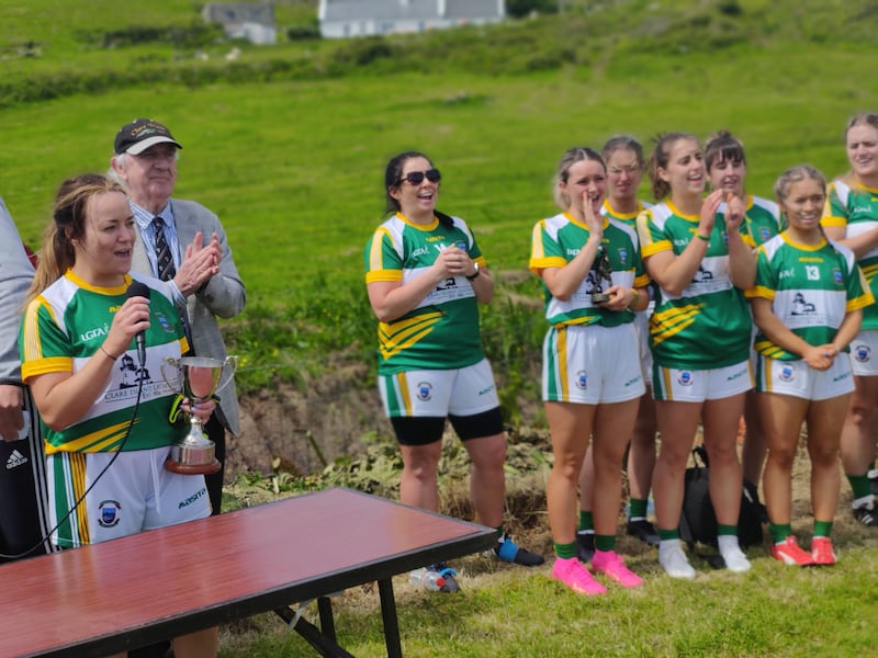 'It is worth much more than football for our communities. We have so much in common with other islanders, socially and culturally,” Clare Island ladies captain, Tracie O’Leary, says. Photograph: Courtesy of Elodie Chanal for Clare Island GAA