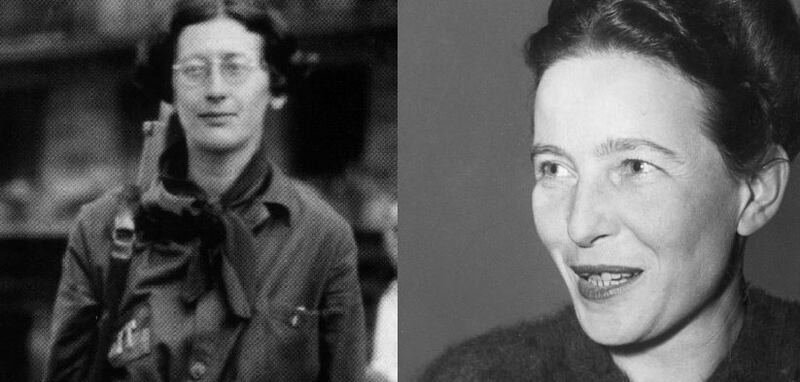 Simone Weil and Simone de Beauvoir: purpose for one centred on self-sacrificial action, for the other on abstract thought. Photographs: Getty images