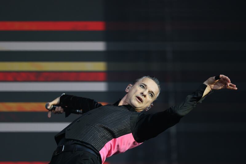 Depeche Mode: Dave Gahan on stage at Malahide Castle on Wednesday evening. Photograph: Nick Bradshaw