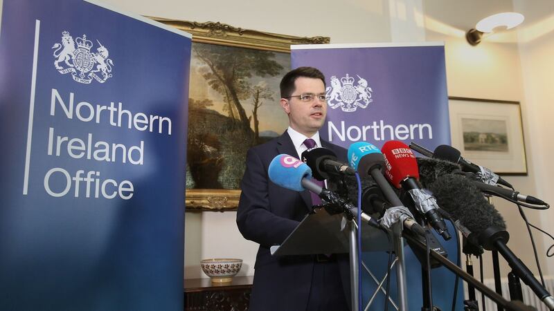 Northern Ireland secretary James Brokenshire speaking in Stormont House in  Belfast where he called a snap Stormont Assembly election for March 2nd. Photograph: Niall Carson/PA Wire.