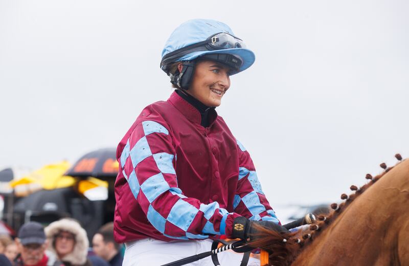 Caragh Monaghan after her win with St Denis’s Well at Navan Racing Festival in 2023. Photograph: Tom Maher/Inpho