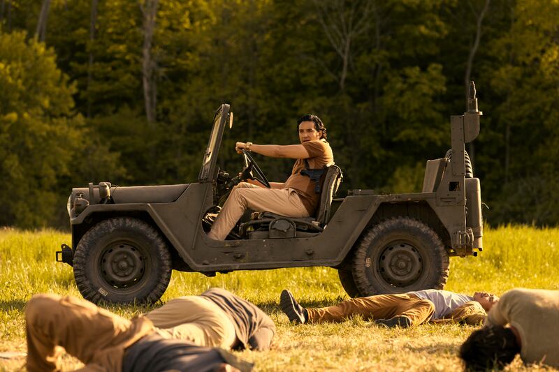 'Just look at those mountains': Gabriel Luna enjoys the view as Boro Polonia in Fubar. Photograph: Christos Kalohoridis/Netflix