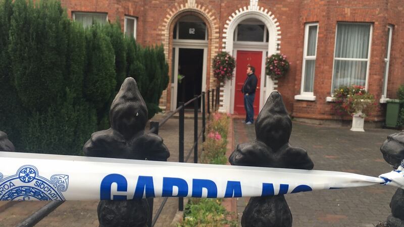 The scene on the South Circular Road in Dublin where a man was found stabbed to death. Photograph: Cyril Byrne/The Irish Times