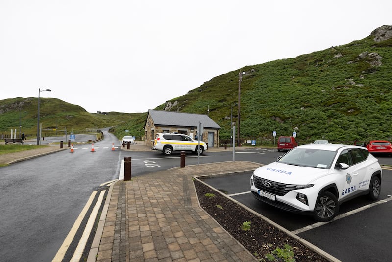 Gardaí and the Irish Coast Guard carry out the search of Sliabh Liag in June 2023. Photograph: Joe Dunne