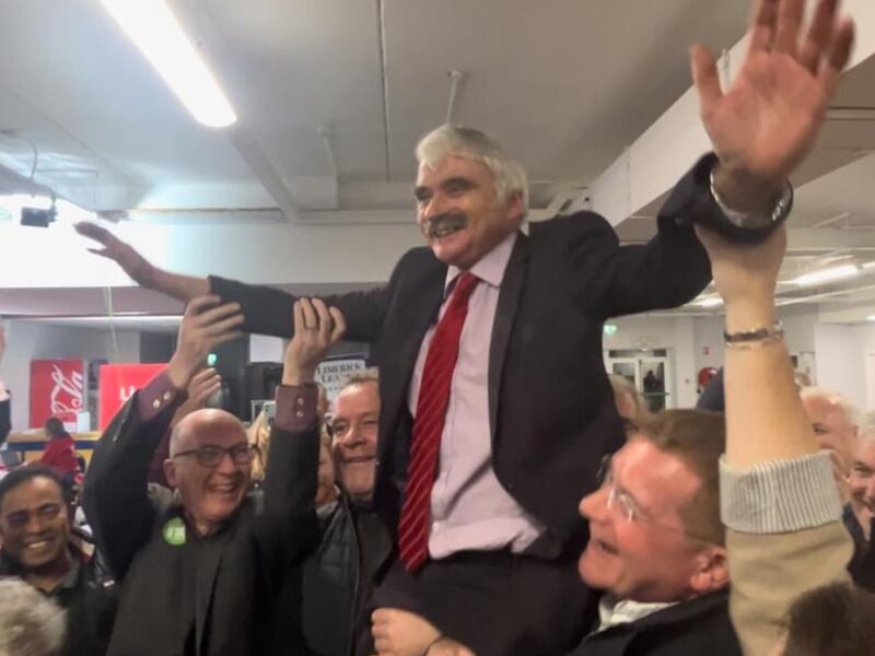 Willie O’Dea celebrates confirmation he will be entering his 43rd year in Dáil Éireann in 2025. First elected in 1982. Photo: David Raleigh