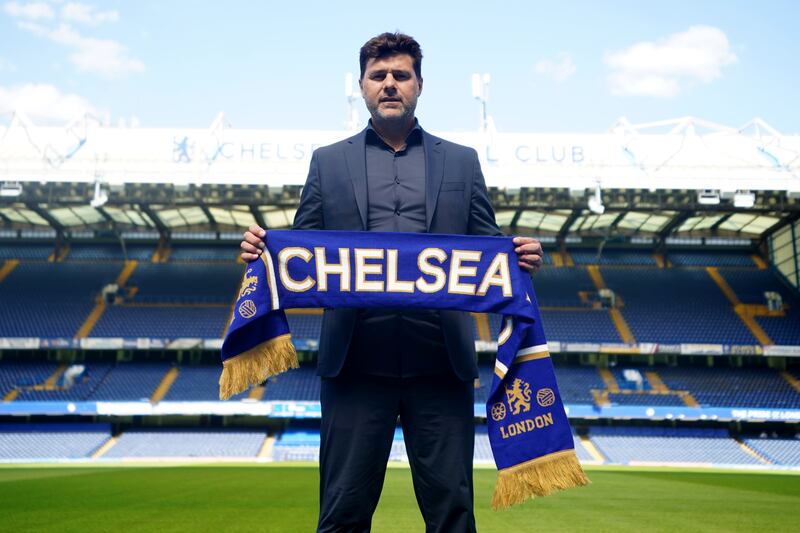 Chelsea manager Mauricio Pochettino at Stamford Bridge, London, on Friday. Photograph: James Manning/PA Wire