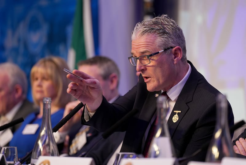 GAA president Jarlath Burns during the Special Congress on November 30th. Photograph: James Lawlor/Inpho