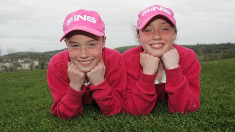 The Maguire twins at 11-years-old after they competed in the Final of the Munster Ladies Junior Championship. Photo: Brian Gavin/Press 22