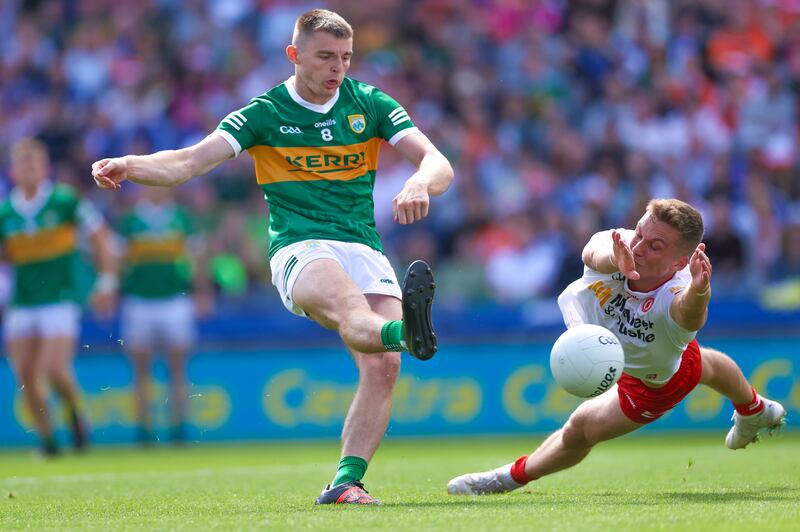 Diarmuid O'Connor helped Kerry dominate midfield against Tyrone and also scored his side's first goal. Photograph: James Crombie/Inpho