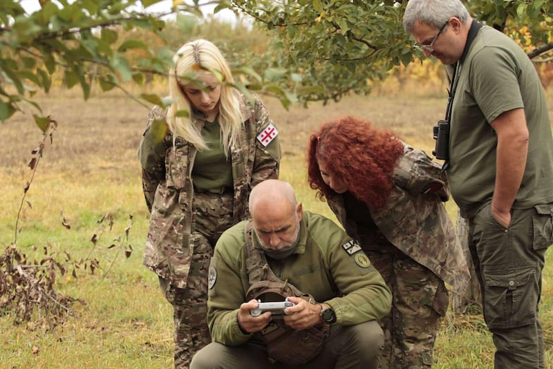 David Katsarava's team use drones and other equipment to monitor Russia’s military build-up in the regions of South Ossetia and Abkhazia. Photograph: Daniel McLaughlin