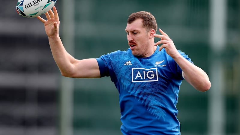 Brodie Retallick returns to the New Zealand secondrow for the quarter-final against Ireland. Photograph:  Hannah Peters/Getty Images