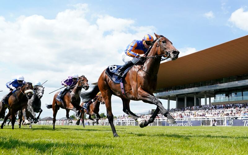 Paddington rwins The Tattersalls Irish 2,000 Guineas at Curragh Racecourse in Co Kildare, Ireland. Photograph: Niall Carson/PA Wire