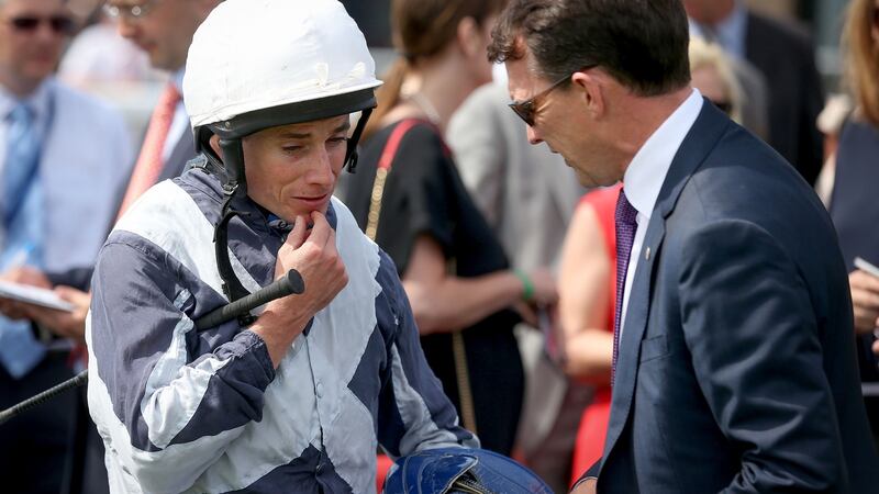 Aidan O’Brien with Ryan Moore. Photograph: Oisin Keniry/Inpho