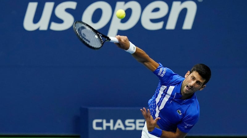 Novak Djokovic during his third round match in New York on Friday. Photograph: AP